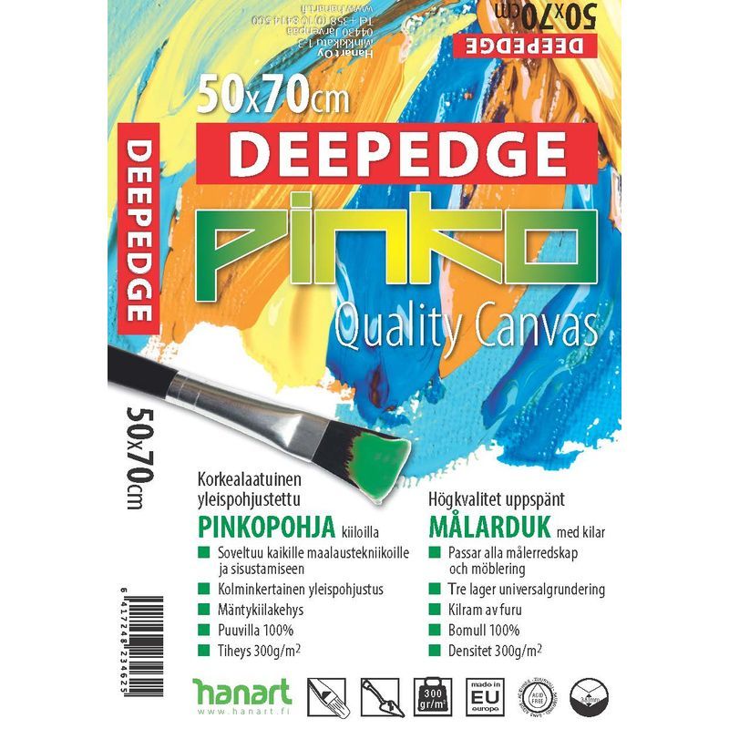 PINKO DEEPEDGE 50x50cm Maalauspohja 38mm, 100% puuvilla 300g (144)
