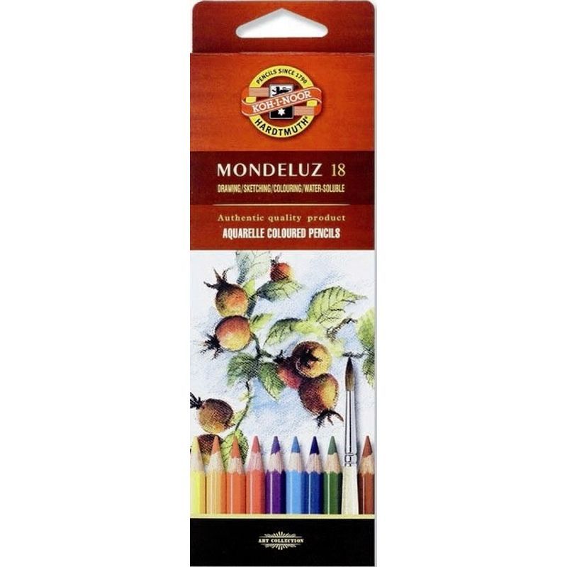 P. KOH Mondeluz Fruit 18 akvarellikynälaj., kartonkirasia