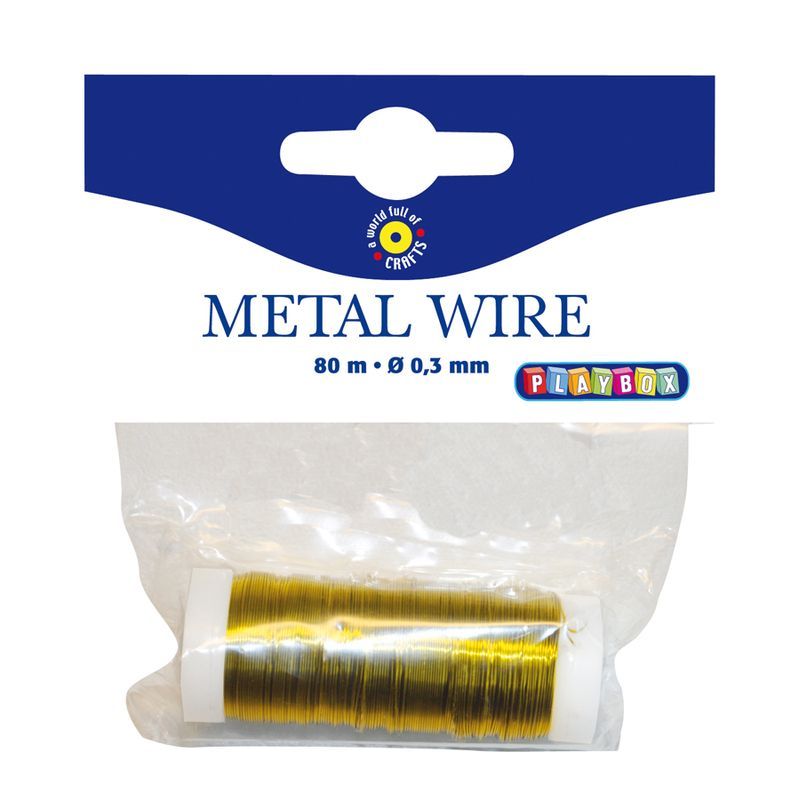 PLAYBOX Metallilanka 0,30mm 80m kulta