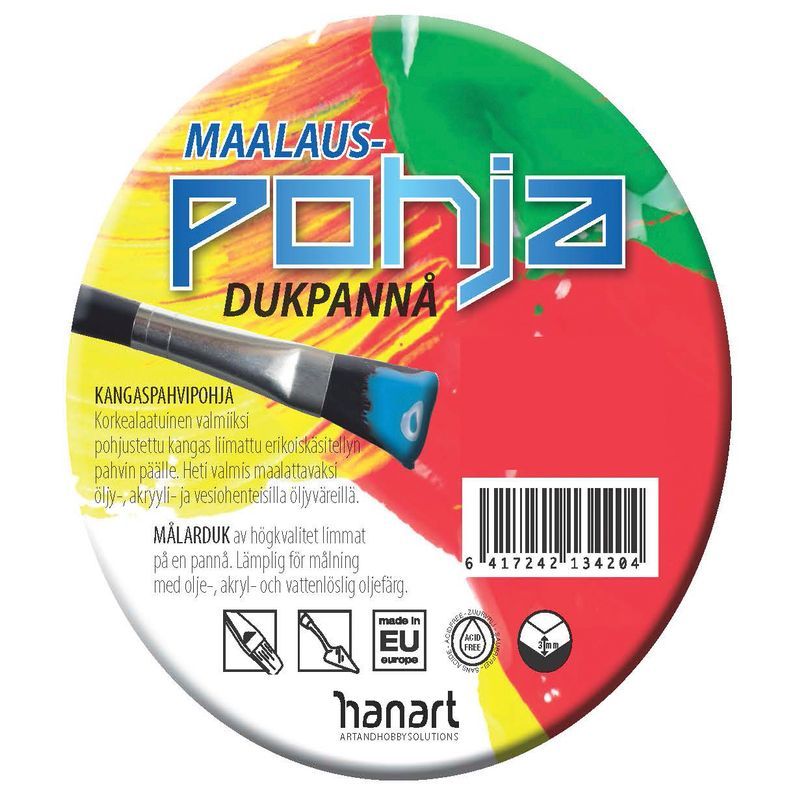 POHJA Kangaspahvipohja 20x20cm - paksuus 3 mm, (4800)