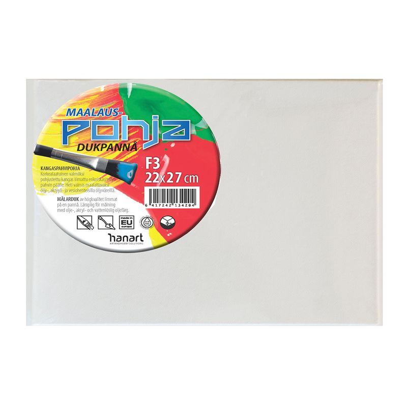 POHJA Kangaspahvipohja F02 19x24cm - paksuus 3 mm, (4200)