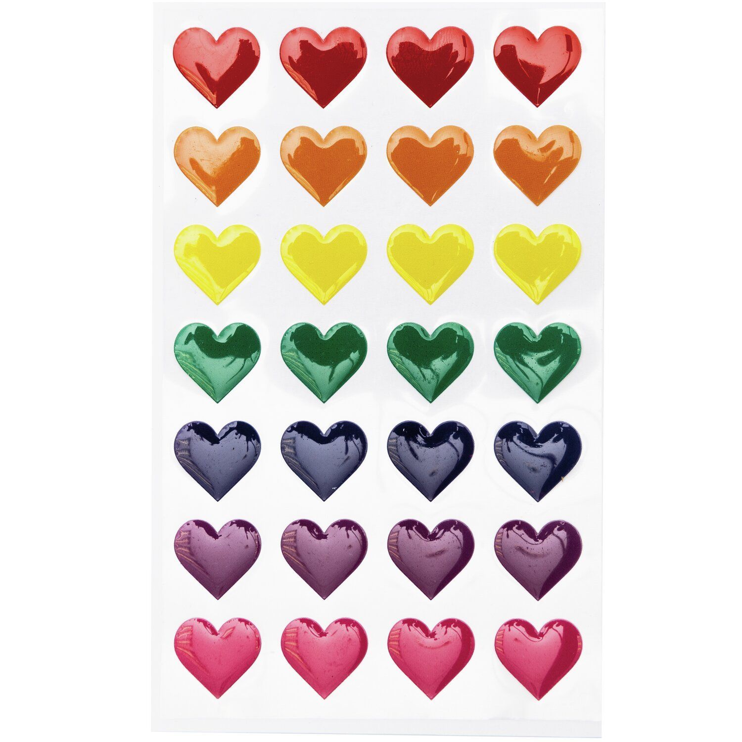 RICO geelitarra 28 kpl sydän kirkkaat värit iso