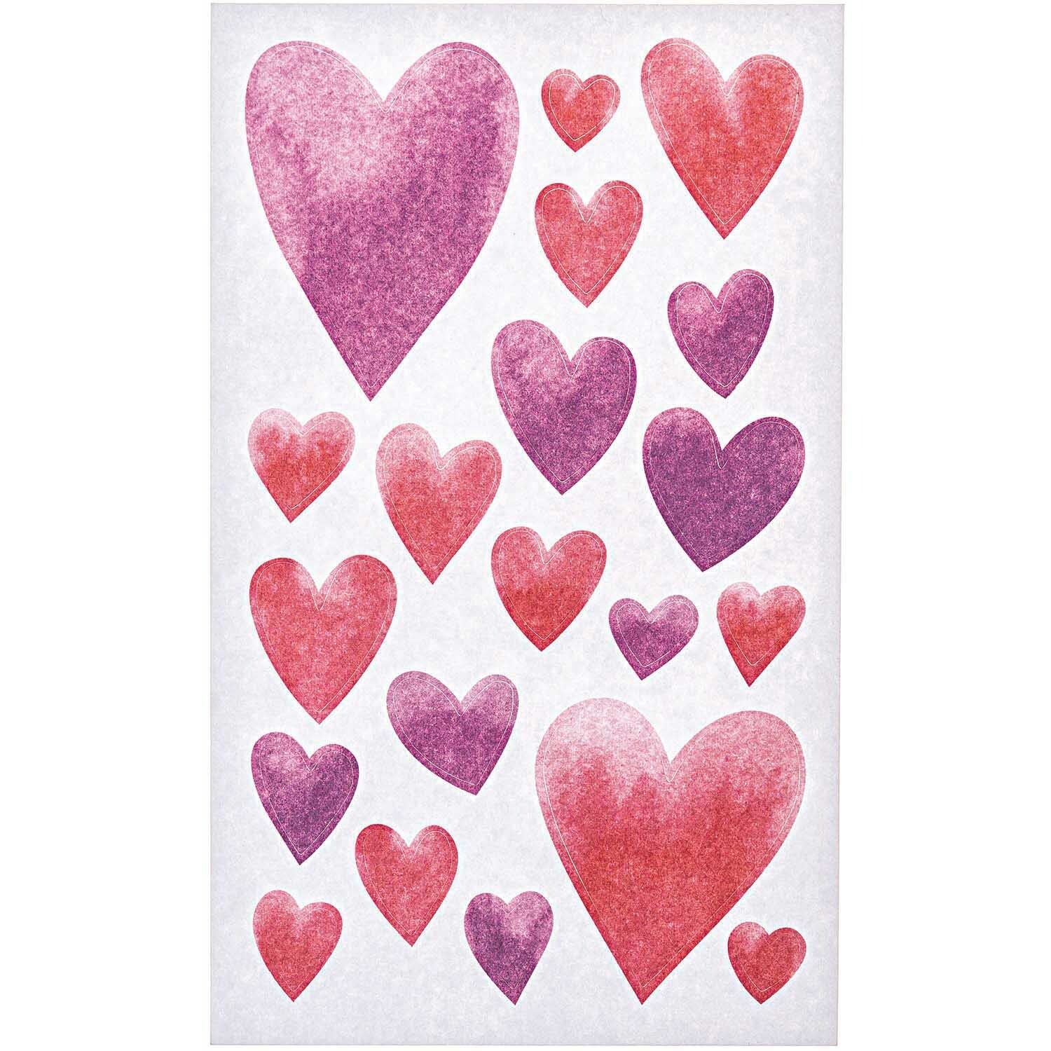 RICO tarra-arkki 56 kpl sydän glitter