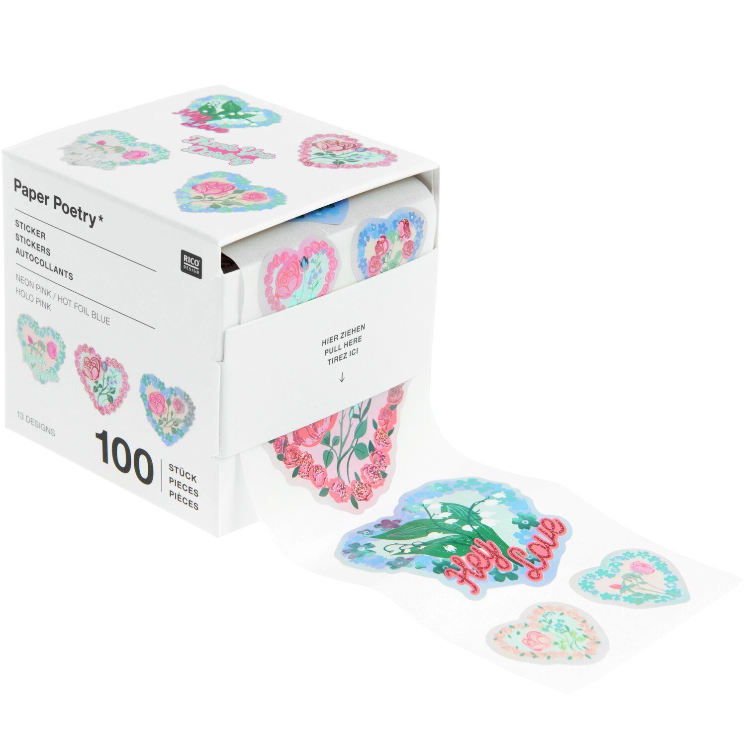 RICO tarrarulla 100 kpl La vie en Rose Hearts FSC