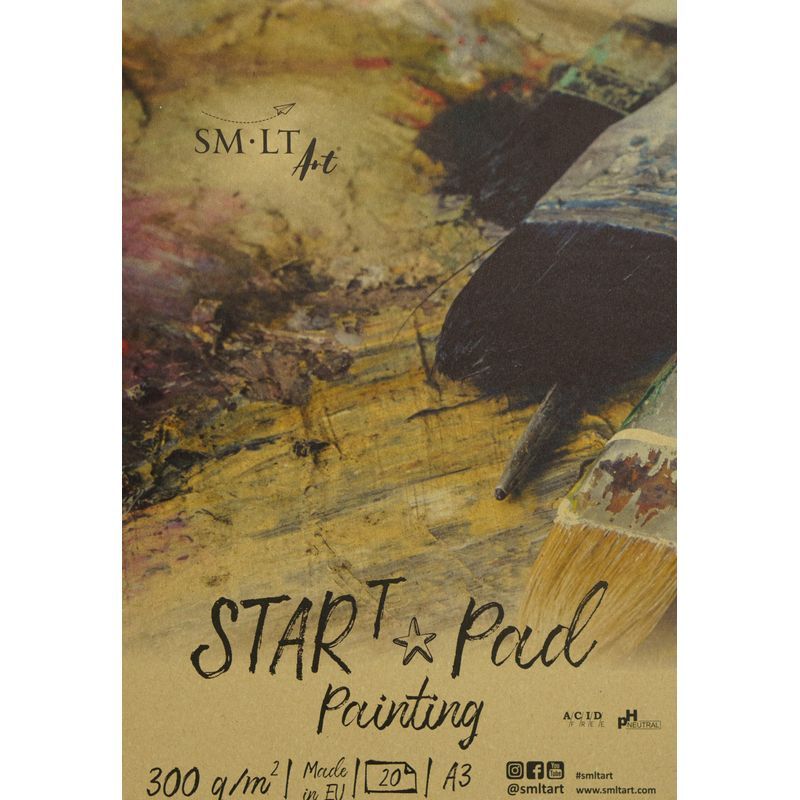 SMLT Star T maalauslehtiö Painting 300g A3 (20), akryyli- ja öljylehtiö