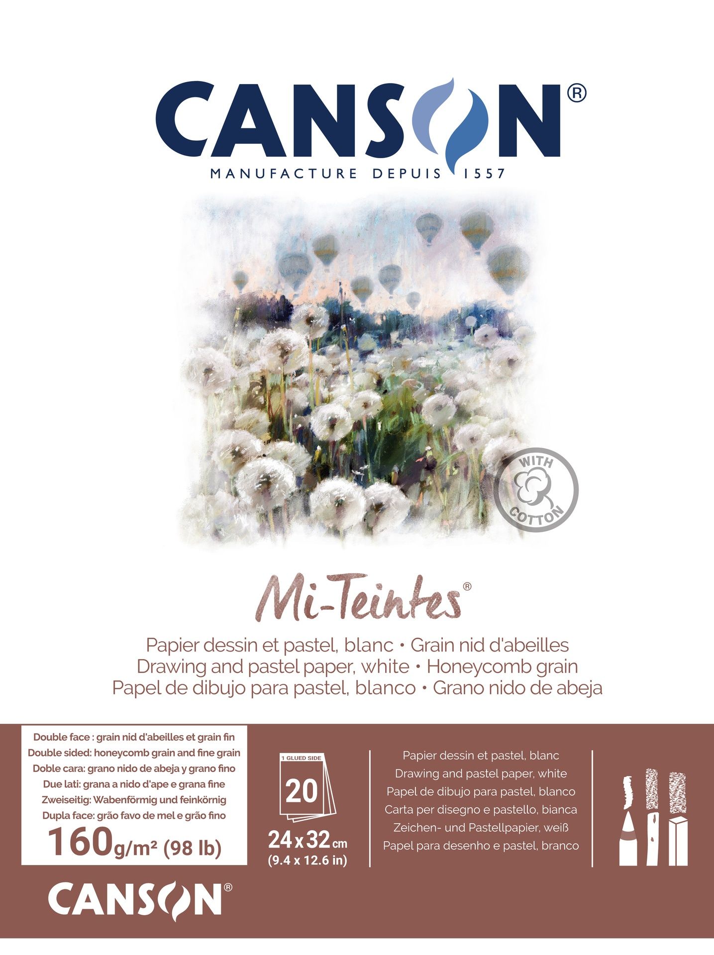 T Canson Mi-Teintes 24x32 cm 160G Pad 20 SH