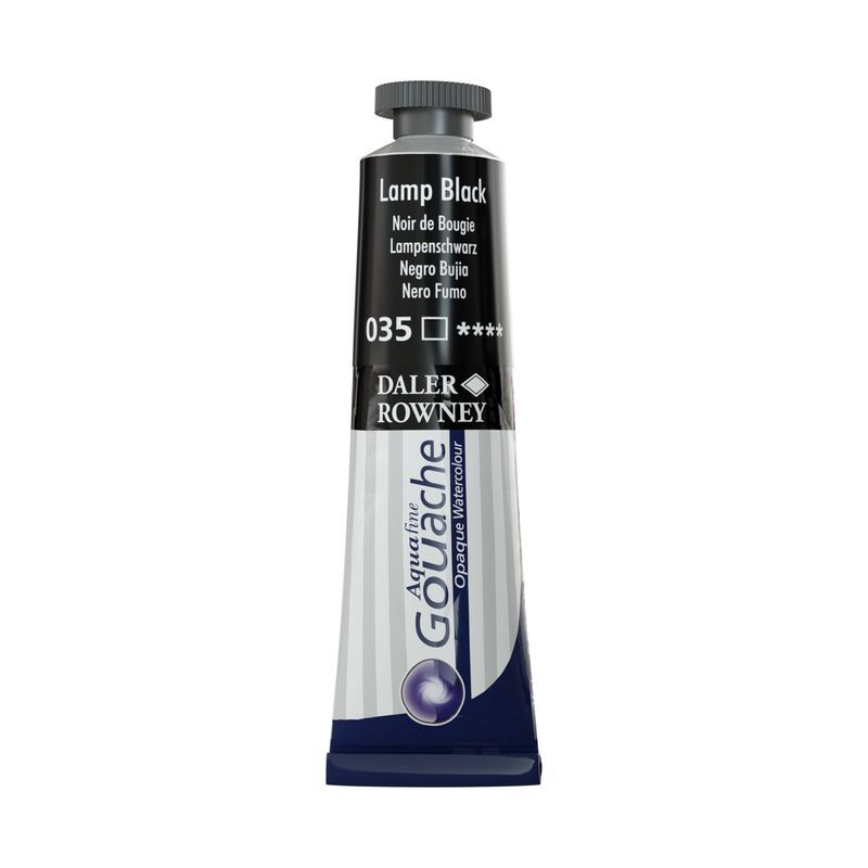 T DR Aquafine Gouache 035 15ml Lamp Black