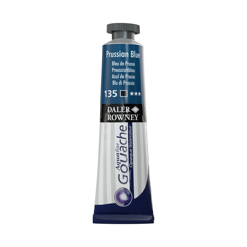 T DR Aquafine Gouache 135 15ml Prussian Blue
