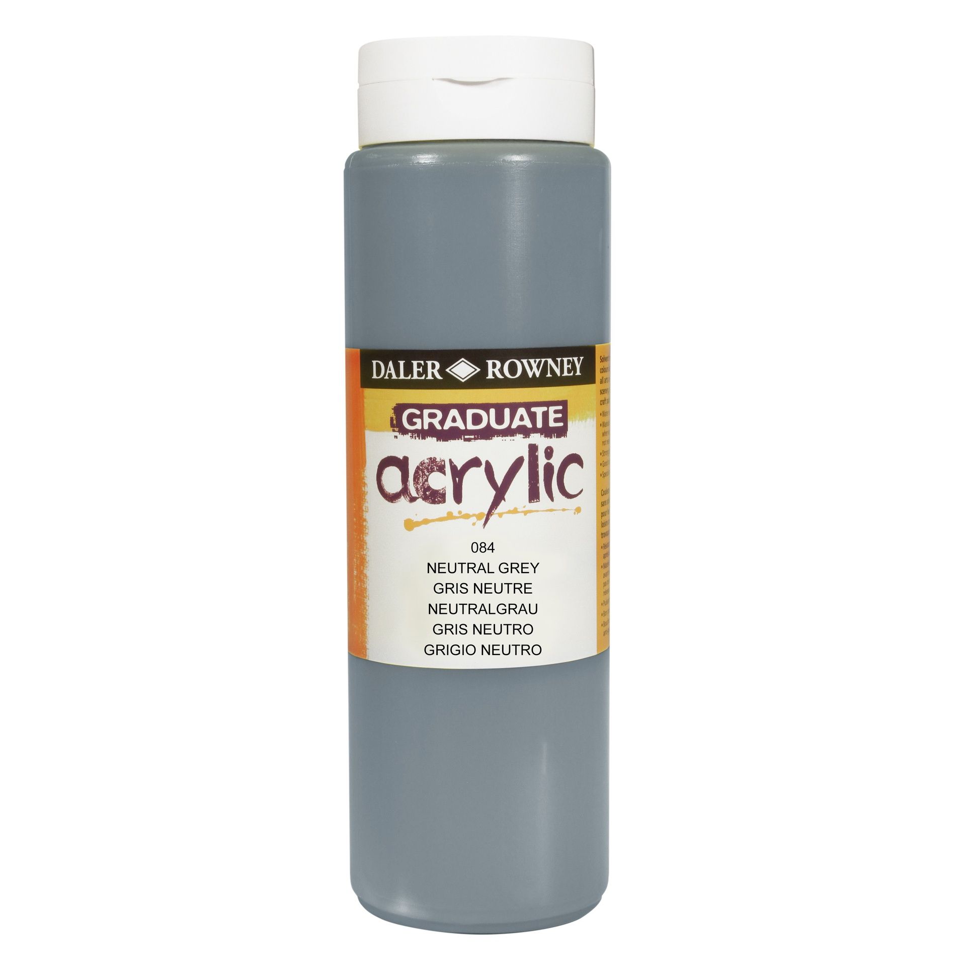 T DR Graduate acrylic 500ml 084 Neutral grey, 500ml akryyliväri