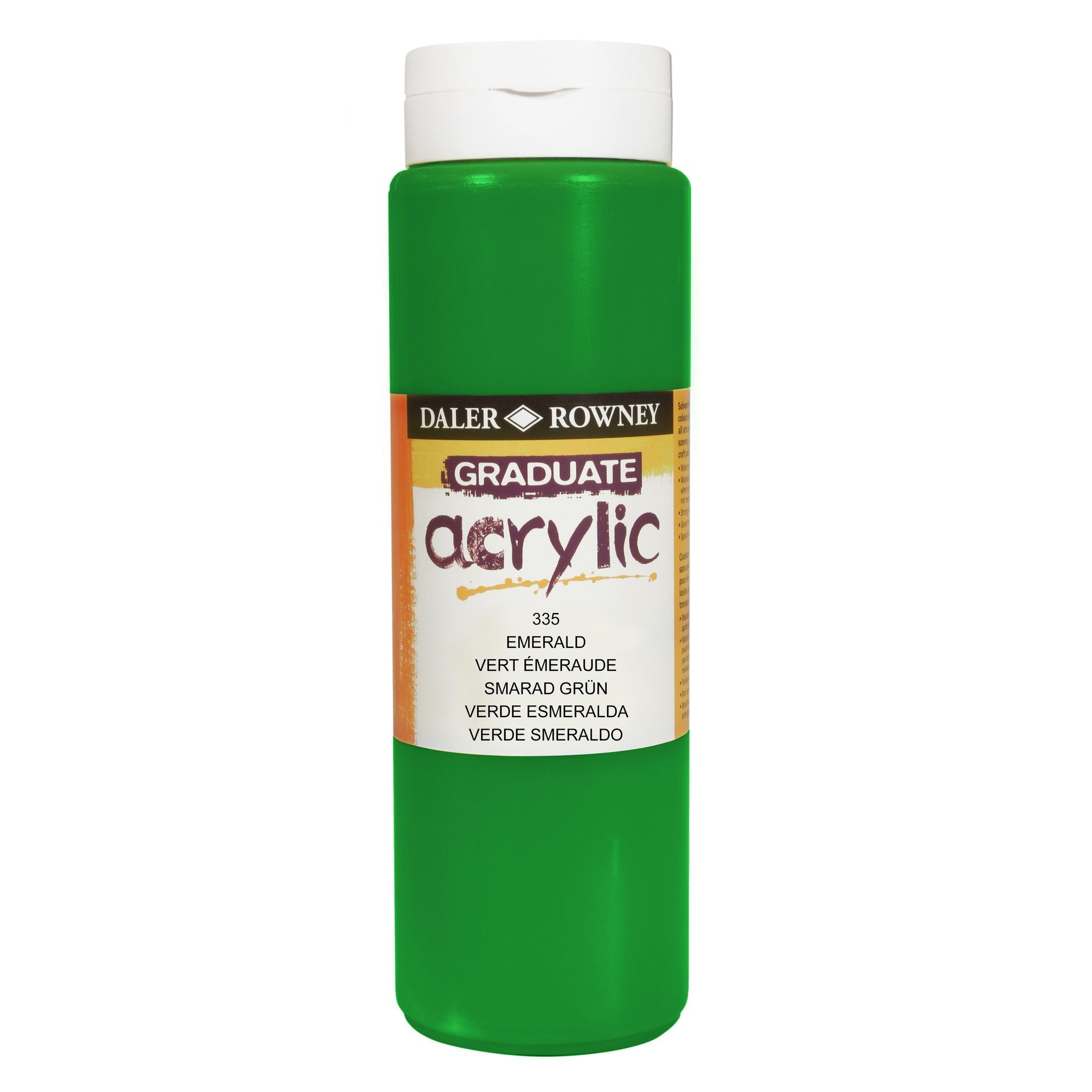 T DR Graduate acrylic 500ml 335 Emerald green, 500ml akryyliväri