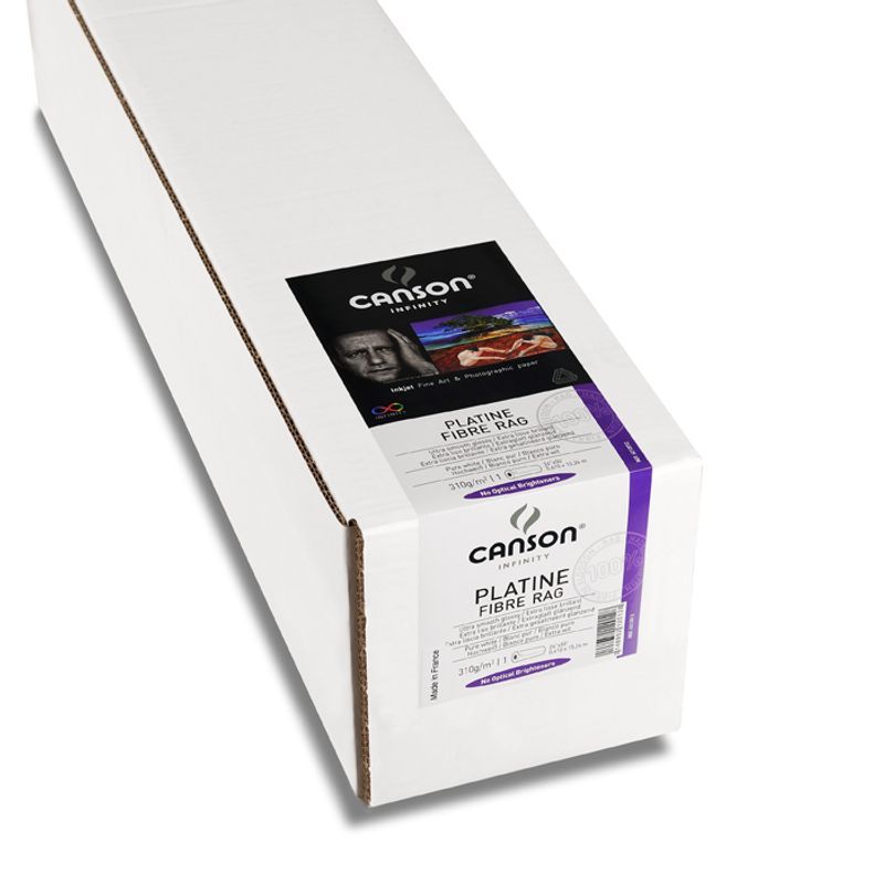 T Infinity Platine Fibre Rag 310g 24T x 15.24m // , Roll, satiini