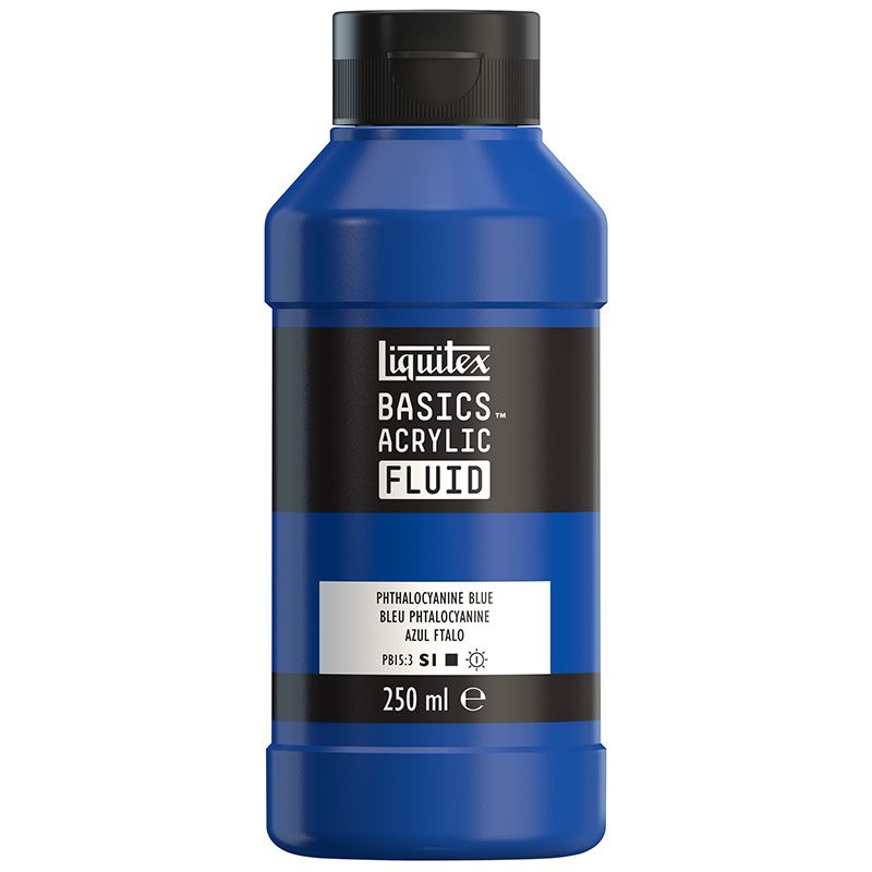 T LQX Basics Fluid 250ml 316 Phthalocyanine Blue, juokseva akryyliväri