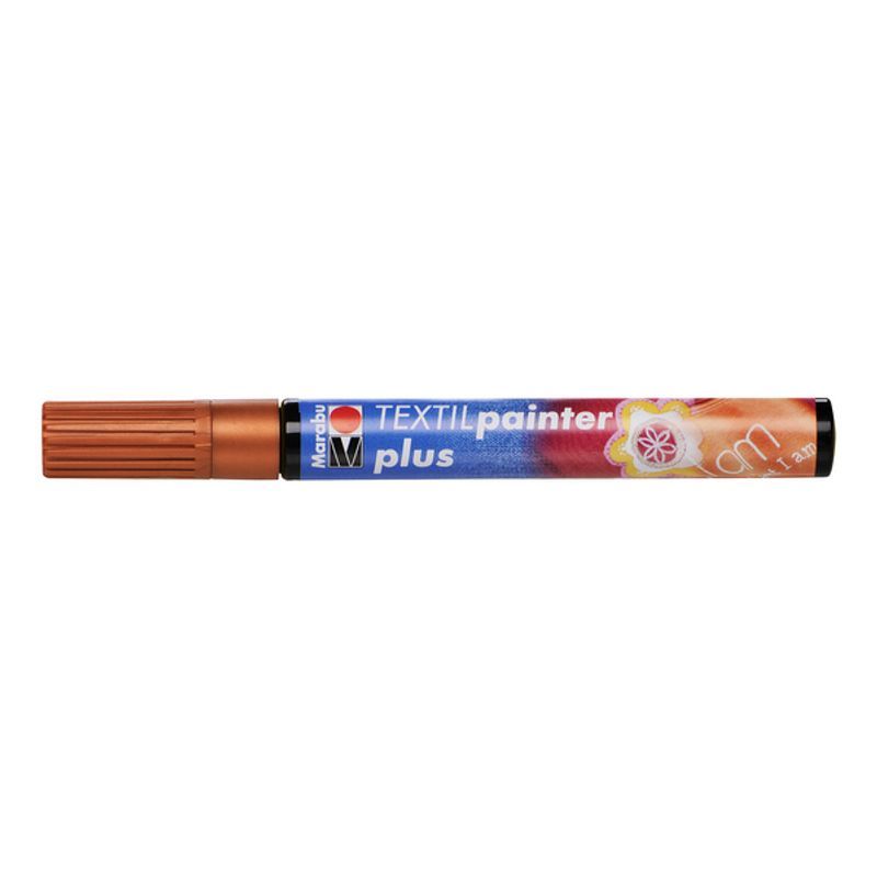 T Marabu Tekstiilitussi PLUS 787 3mm kupari, vaaleille ja tummille kankaille