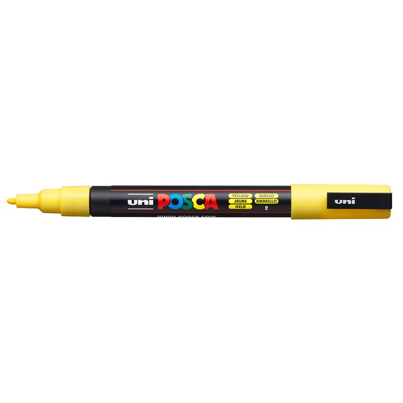 UNI POSCA Marker PC-3M 0,9-1,3mm 2 yellow, 44
