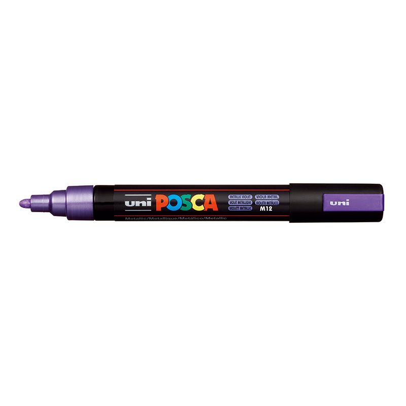 UNI POSCA Marker PC-5M 1,8-2,5mm M12 metallic viol, 840