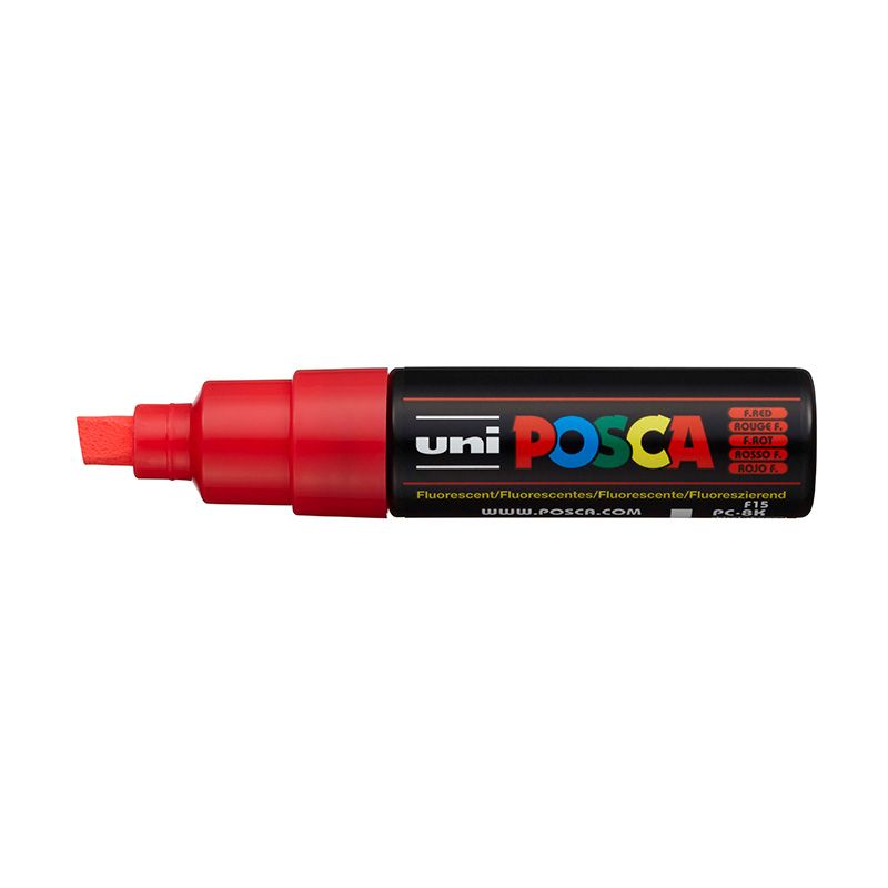 UNI POSCA Marker PC-8K 8mm F15 fluo red, 740