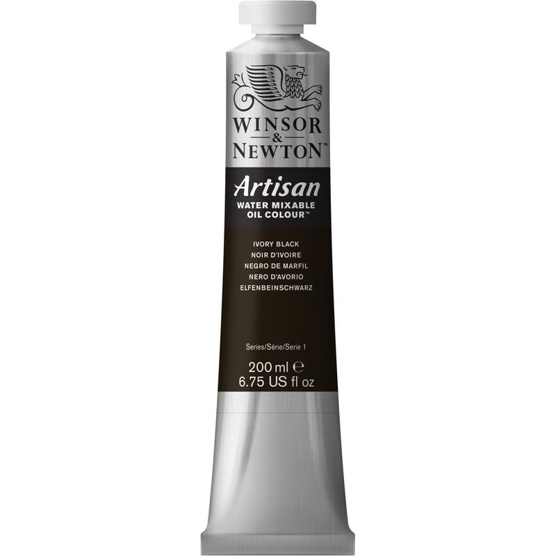 WN Artisan 200ml 331 Ivory black, 200ml vesiliukoinen öljyväri
