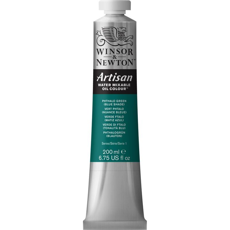 WN Artisan 200ml 522 Phthalo green blue shade, 200ml vesiliukoinen öljyväri