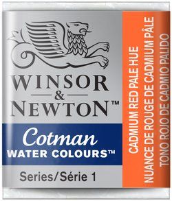 WN Cotman 1/2 (1,7ml) 103 Cadmium Red Pale Hue, akvarellivärinappi x