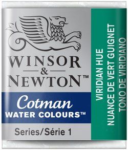 WN Cotman 1/2 (1,7ml) 696 Viridian Hue, akvarellivärinappi x