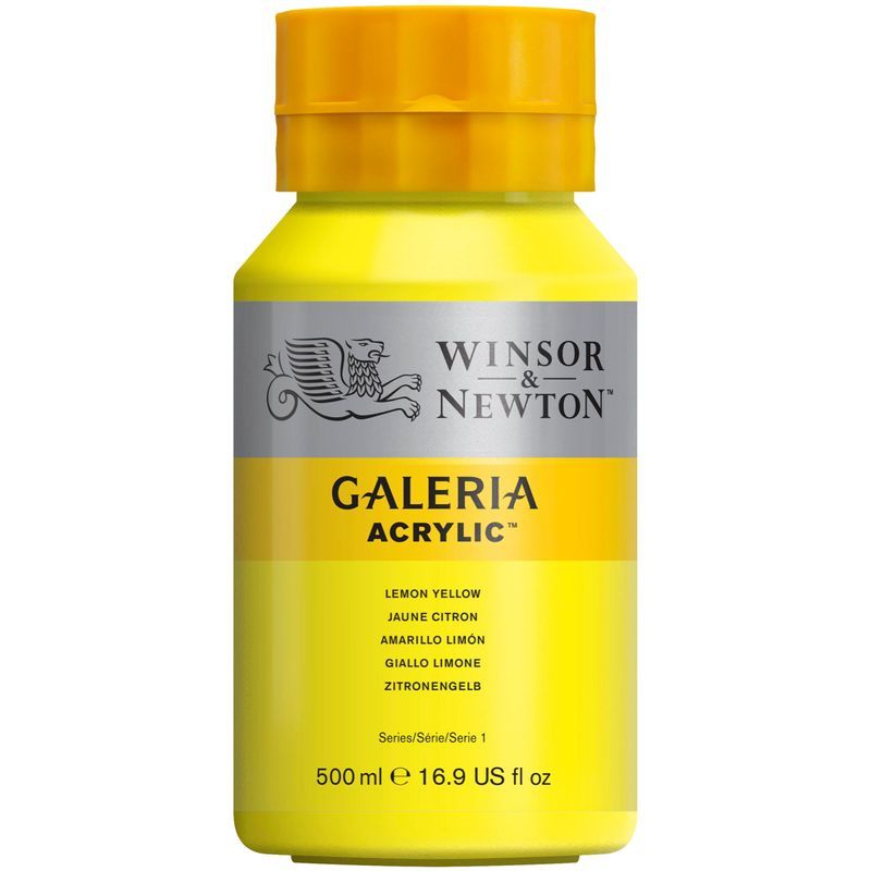 WN Galeria 500ml 346 Lemon yellow (1) x, 500ml akryyliväri
