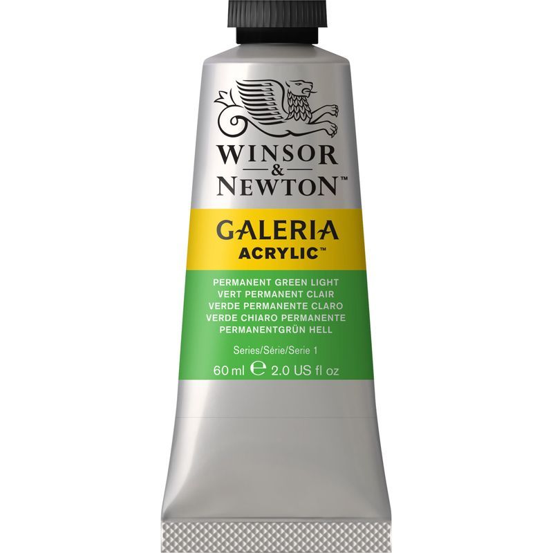 WN Galeria 60ml 483 Permanent green light (1), 60ml akryyliväri