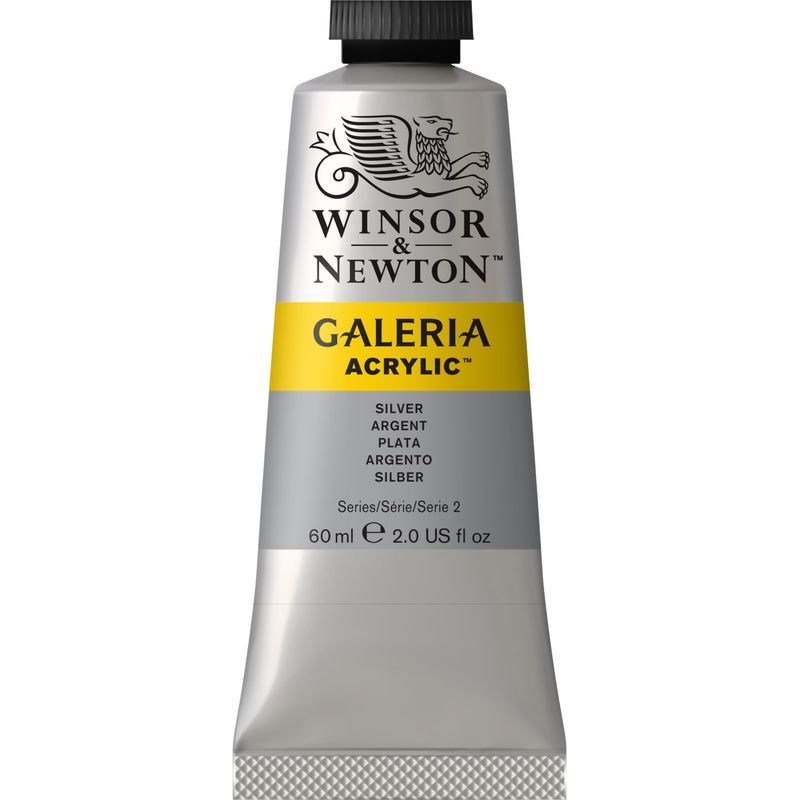 WN Galeria 60ml 617 Silver (2), 60ml akryyliväri