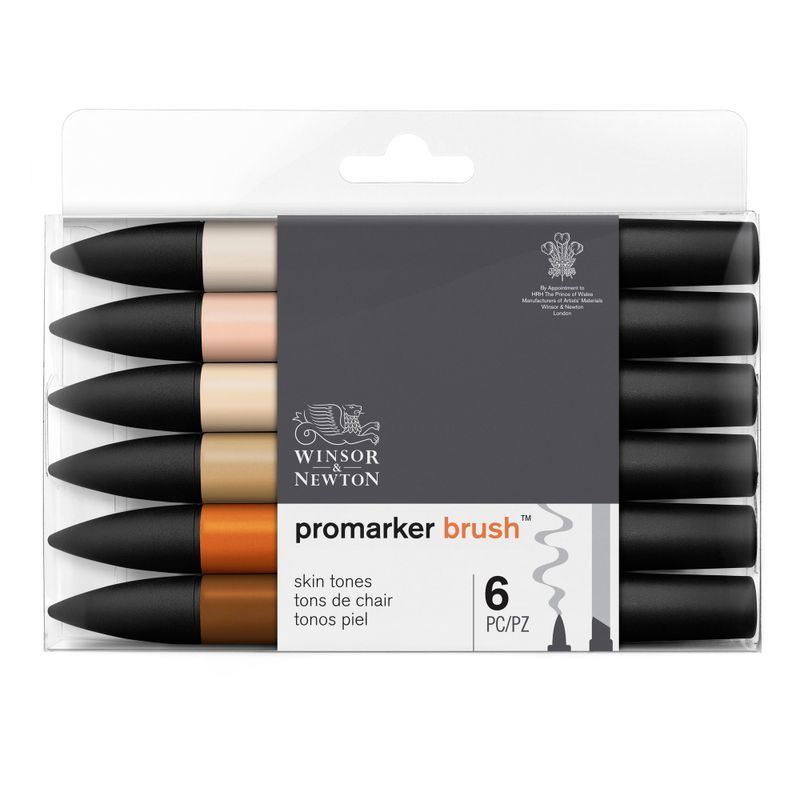 WN Promarker Brush Skin tones 6 Set 1, sivellintussilajitelma