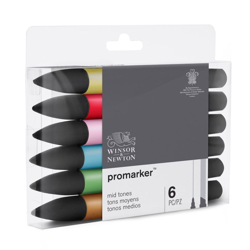 WN Promarker Mid tones 6-lajitelma