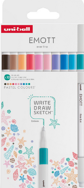 UNI EMOTT 10 lajitelma Pastel