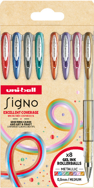 UNI Signo geelikynä 8 kpl UM-120NM glitter