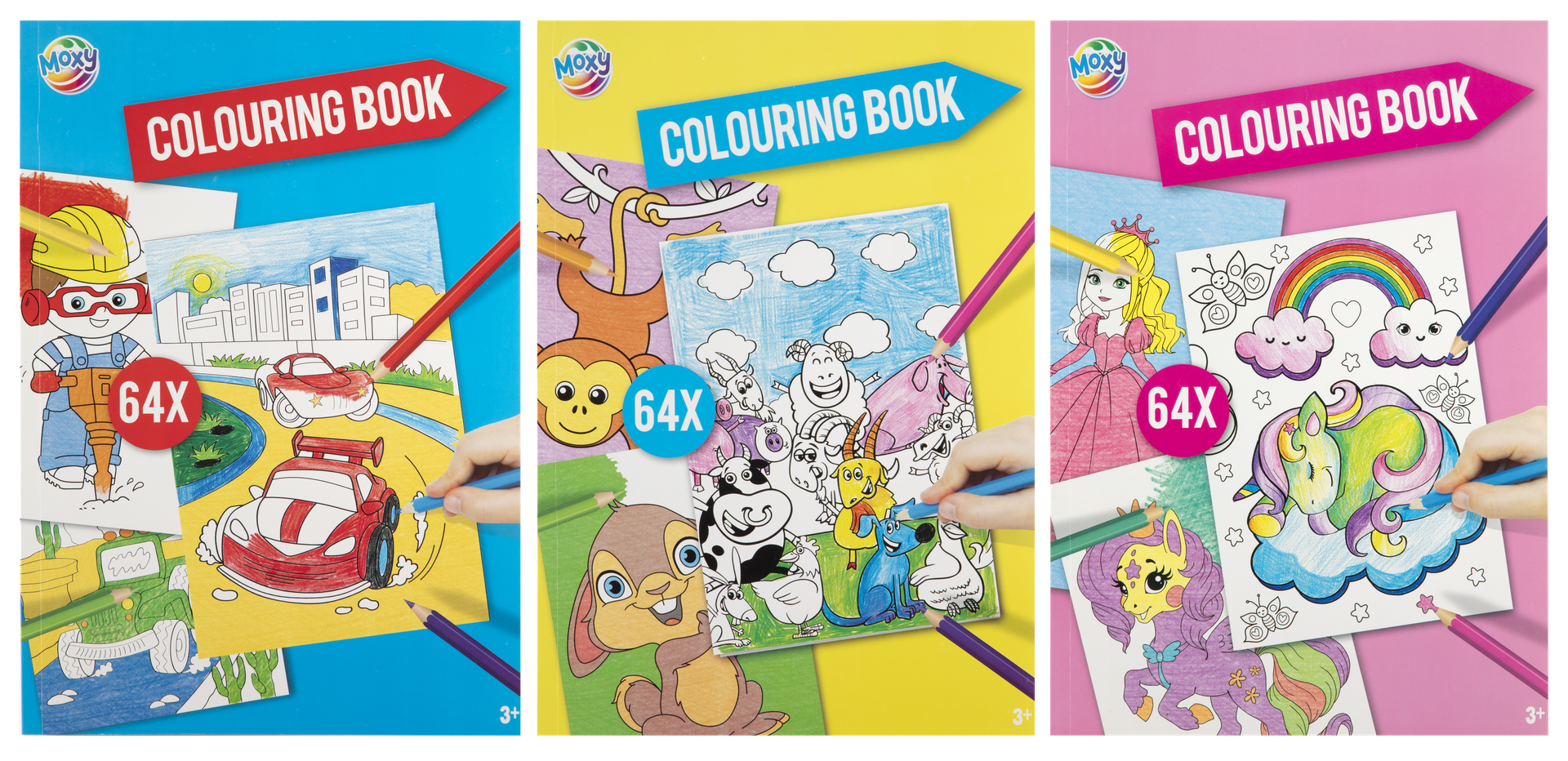 Värityskirja A4 64 sivua, 3 lajitelma