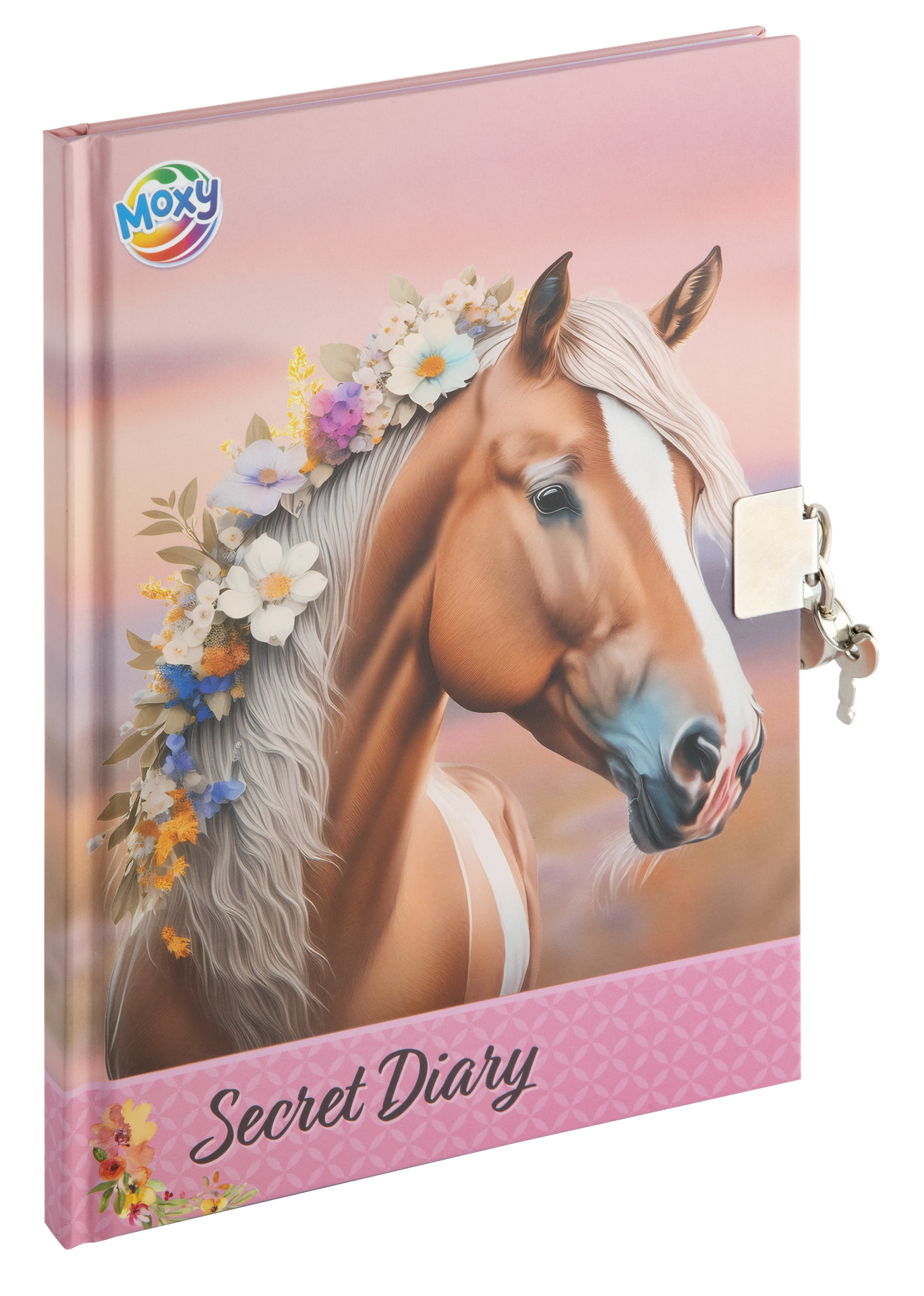 HORSE Secret Diary with Key & Lock A5, 60 sheets