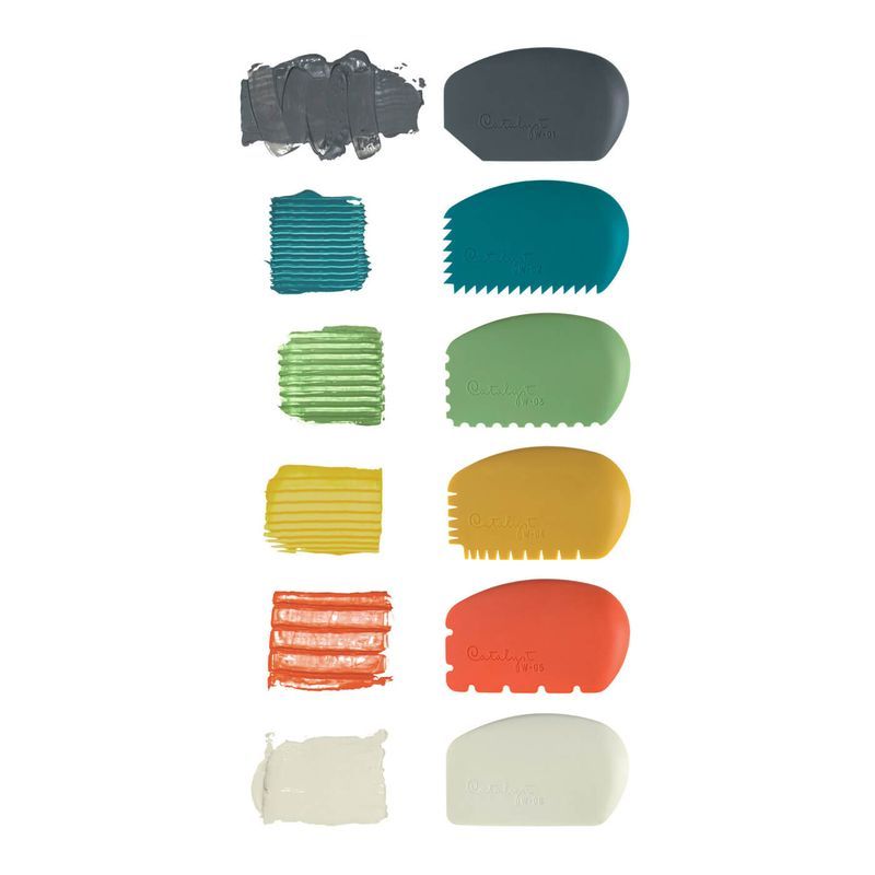 Princeton Wedge kuviointikampa No 6 Valkoinen, silikonia