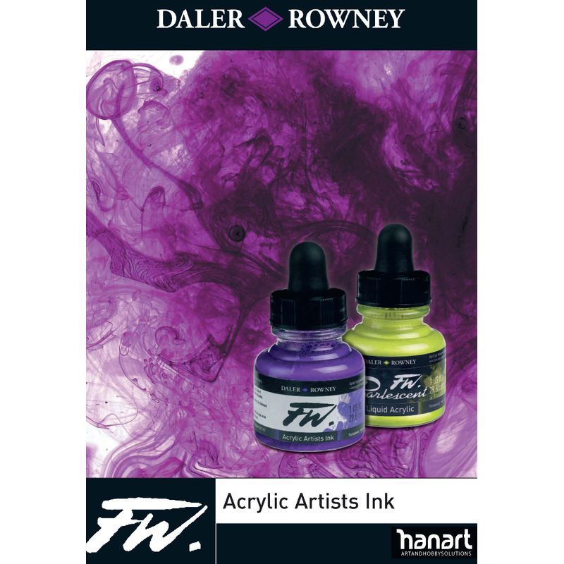 DR FW Acrylic ink 29.5ml 437 Purple lake, Taiteilijatasoinen muste