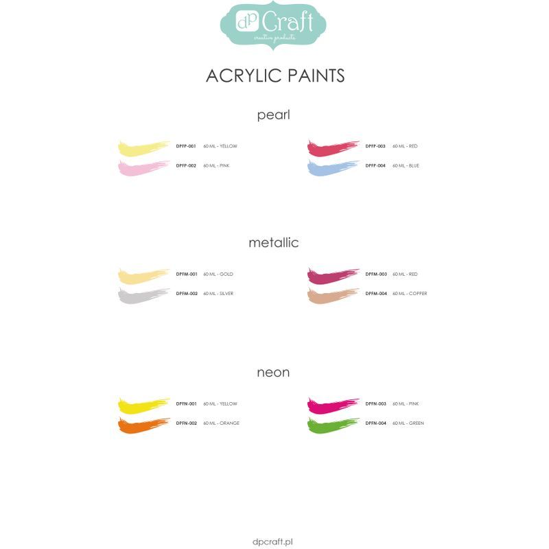 DPC Akryyliväri 60ml Metallikulta 001, Metallic Gold