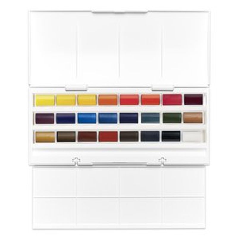 WN Cotman Studio Set 24 x 1/1 nappia, akvarellilajitelma