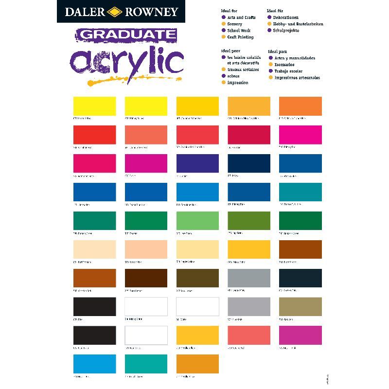 DR Graduate acrylic 500ml 343 Hooker's green, 500ml akryyliväri