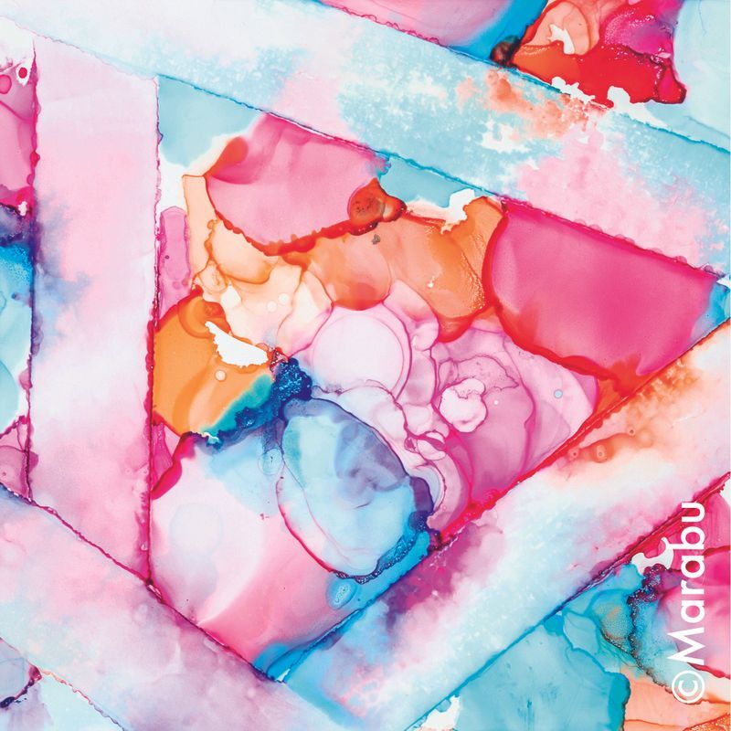Marabu Alcohol Ink Set Underwater 3x20ml+tussi, värit 057, 081 + diamond 510, tussi 5 muovipap.ark