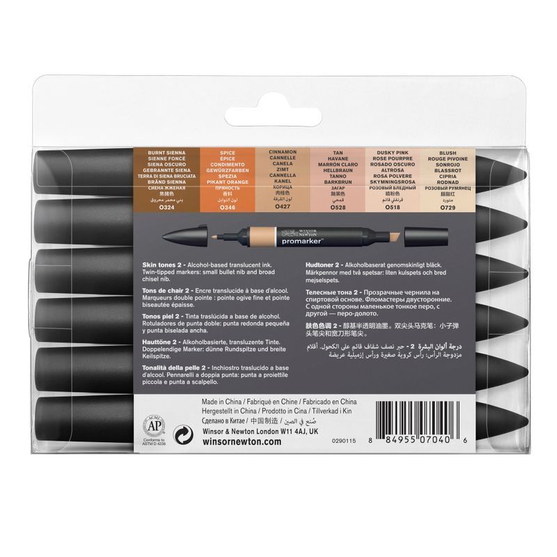 WN Promarker Skin tones 6-lajitelma set 2
