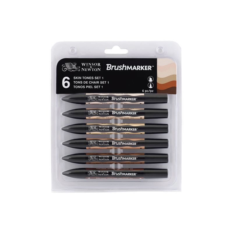 WN Promarker Brush Skin tones 6 Set 1, sivellintussilajitelma