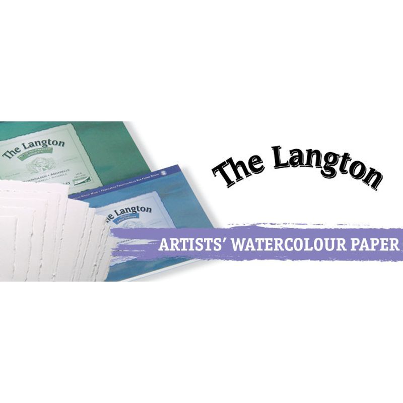 DR Langton akvarellilehtiö 300g 30x22,8 (12) PK, 12 lehteä, puolikarkea sellu