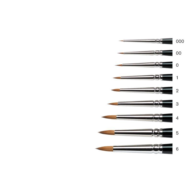 WN Series 7 Mini 000 näädänkarvasivellin H1xP4mm, lyhyt varsi pyöreä