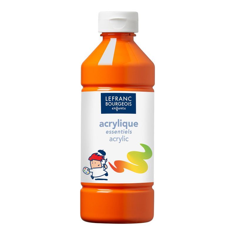 LB Acrylic 500ml 001 White, matta, matta akryyliväri