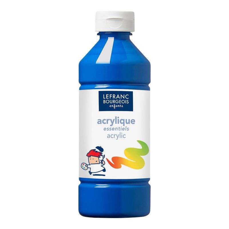 LB Acrylic 500ml 001 White, matta, matta akryyliväri