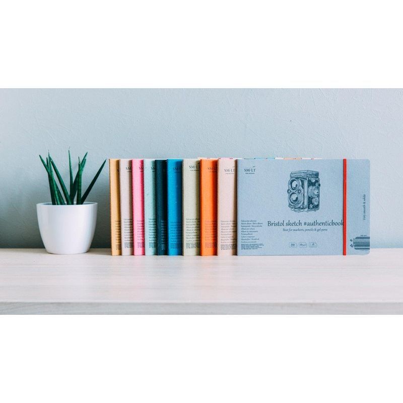 SMLT Akvarellilehtiö 280g 245x183mm (12), kuminauhasuljenta