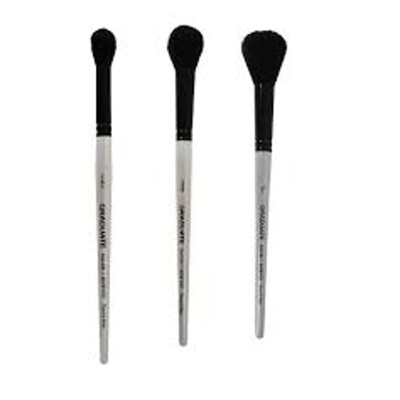 DR Graduate 1/2 vuohenkarvasivellin musta pyöreä, lyhyt varsi