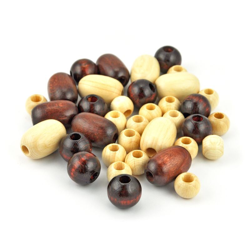 P. MEYCO Makrameehelmet ovaali 22x32mm 4kpl ruskea