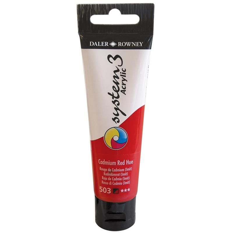 DR System 3 acrylic 59ml 544 Fluorescent Red, akryyliväri