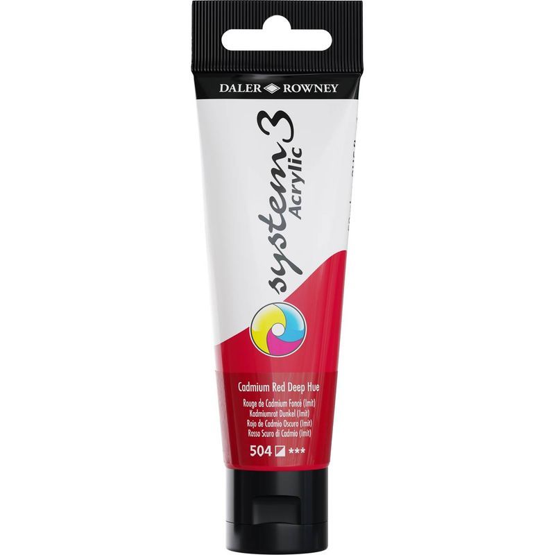 DR System 3 acrylic 59ml 544 Fluorescent Red, akryyliväri